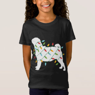 T-Shirt Noël drôle pour le Carlin des lumières de Noël Amo