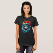 T-shirt Noël du chat Maine Coon (Devant entier)