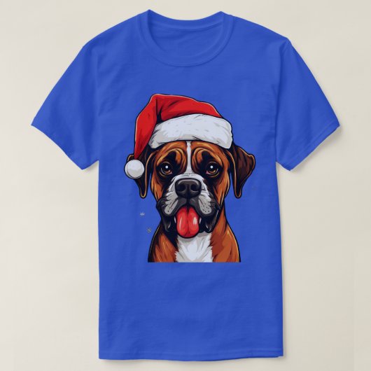 T-shirt Noël du chien de boxe (Design devant)