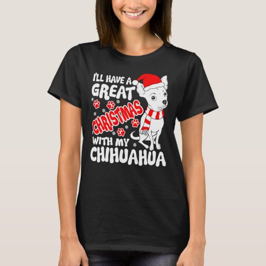 T-shirt Noël du Chihuahua (Devant)