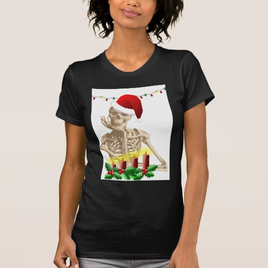 T-shirt noël du crâne (Devant)