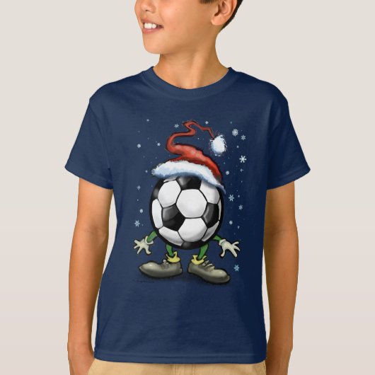 T-shirt Noël du football (Devant)