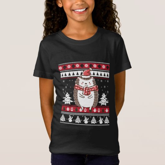 T-Shirt Noël du hérisson (Devant)