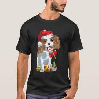 T-shirt Noël du mignon Cavalier King Charles Spaniel Chien