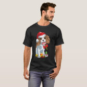 T-shirt Noël du mignon Cavalier King Charles Spaniel Chien (Devant entier)