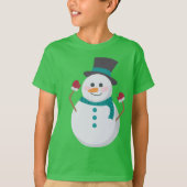 T-shirt Noël du mignon Snowman (Devant)
