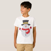T-shirt Noël du mignon Snowman (Devant entier)