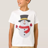 T-shirt Noël du mignon Snowman (Devant)