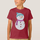 T-shirt Noël du mignon Snowman (Devant)