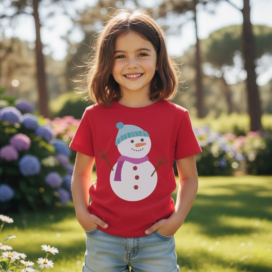 T-shirt Noël du mignon Snowman