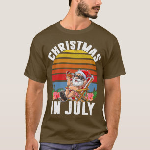T-shirt Noël du Père Noël en juillet Boys Tropical Hawaii