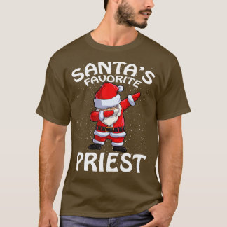 T-shirt Noël du prêtre favori de Santas
