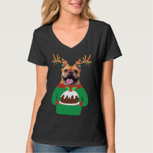 T-shirt Noël du Rinder de Chien-taureau français