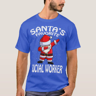 T-shirt Noël du travailleur social favori de Santas