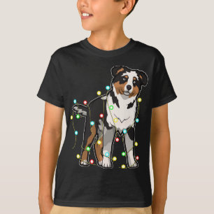 T-shirt Noël éclaire l'Amoureux des chiens berger australi