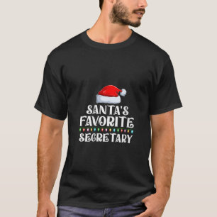 T-shirt Noël éclaire les favoris de Père Noël Secrétaire N