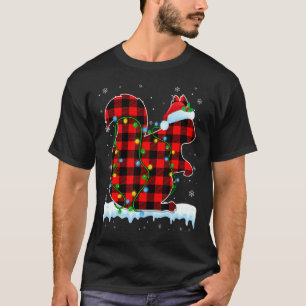 T-shirt Noël écureuil Père Noël Chapeau mignon Animaux Noë
