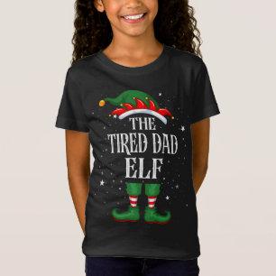 T-Shirt Noël Elfe Matching Famille Amusante Le Père Fatigu
