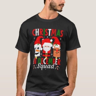 T-shirt Noël En Décembre Squad Ice Pops Santa Hat Fun