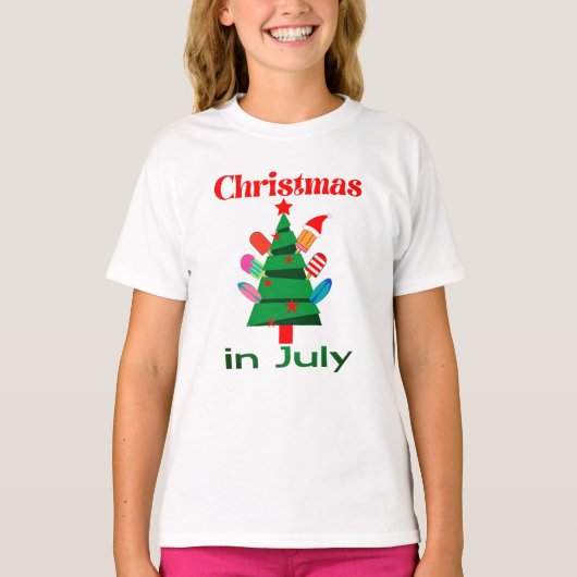 T-shirt Noël en juillet (Devant)