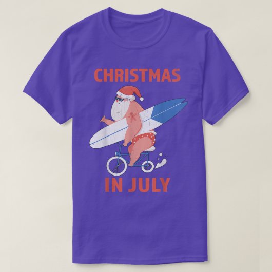 T-shirt Noël en juillet  (Design devant)