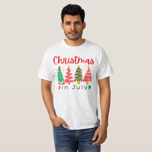 T-shirt Noël en juillet (Devant entier)