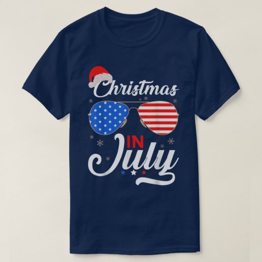 T-shirt Noël En Juillet Amusant 4 juillet Plage Été C (Design devant)