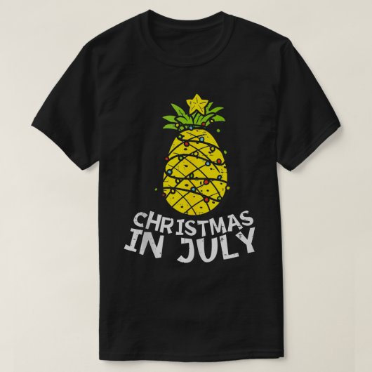 T-shirt Noël En Juillet Ananas Xmas Arbre Été Hommes W (Design devant)