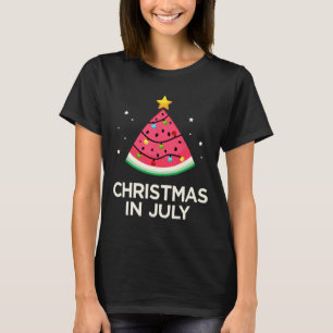 T-shirt Noël En Juillet Avec Pastèque Pour L'Été