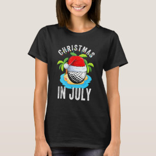 T-shirt Noël en Juillet Balle de Golf   Chapeau de Père No