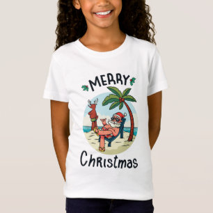 T-Shirt Noël en juillet Carré Sticker Carte postale