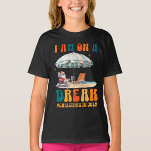 T-shirt Noël En Juillet Chemise Funny Père Noël Summer B