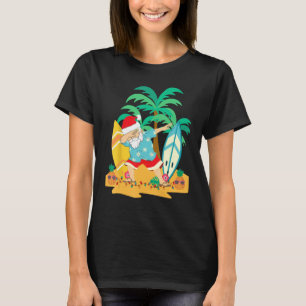 T-shirt Noël en juillet Dabbing Père Noël - Noël tropical