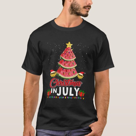 T-shirt Noël En Juillet Design Été Melon Noël Tr (Devant)