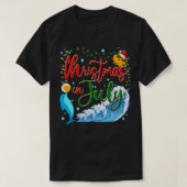 T-shirt Noël en juillet Dolphin drôle (Design devant)