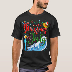 T-shirt Noël en juillet Dolphin drôle