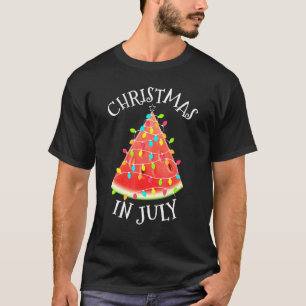 T-shirt Noël En Juillet Eté Pastèque Arbre De Noël