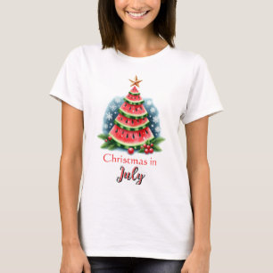 T-shirt Noël en juillet Festif de la pastèque