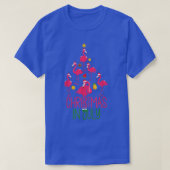 T-shirt Noël En Juillet Flamant rose mignon (Design devant)