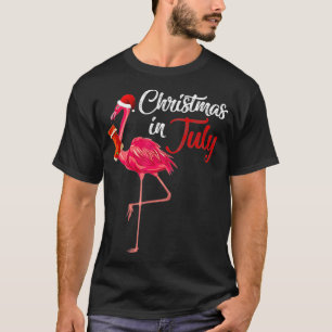 T-shirt Noël En Juillet flamingo Bonjour Summer Beach Vaca