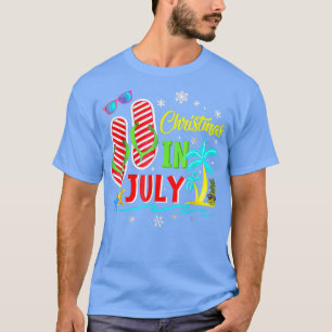 T-shirt Noël En Juillet Flip Flops Funny Beach Summer Va
