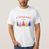 T-shirt Noël en juillet Fun coloré (Devant)