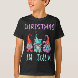 T-shirt Noël en Juillet Gnomes amusants Noël en Juillet G