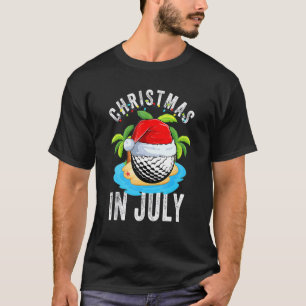 T-shirt Noël En Juillet Golf Ball Santa Hat Summer Vac