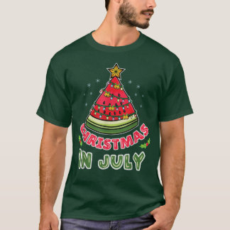 T-shirt Noël En Juillet Pastèque Arbre De Noël