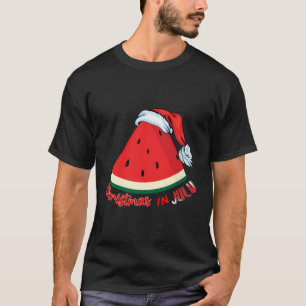 T-shirt Noël En Juillet Pastèque Arbre De Noël Été