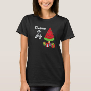 T-shirt Noël En Juillet Pastèque Arbre De Noël Été