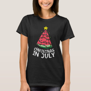 T-shirt Noël En Juillet Pastèque Noël Arbre Hommes D'Été