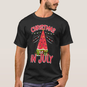 T-shirt Noël En Juillet Pastèque Noël Arbre Hommes D'Été