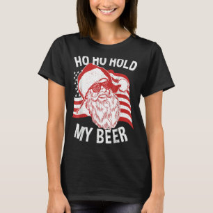 T-shirt Noël En Juillet Père Noël Ho Ho Tenez Ma Bière